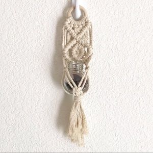 Macrame mini Wall Hanging with mini jar